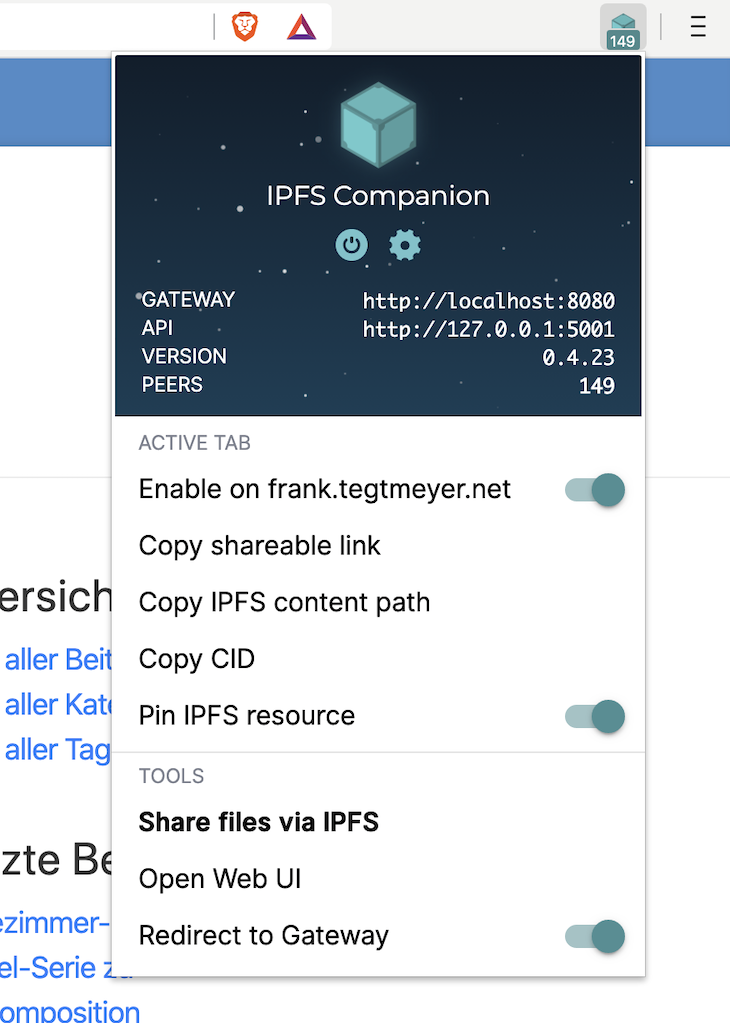IPFS companion
